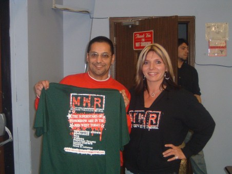 WLW fan Orlando Martinez and MWR rep Dubray Tallman