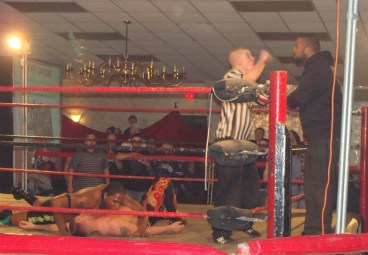 The Future was 3 seconds away from the LWA Championship but Dorian Victor distracts the ref- Photo Credit Kari Williams 