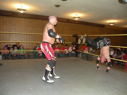 Bailey Mannix can not believe his eyes when Evan Money comes off the ropes. (Photo Credit Brian Kelley)