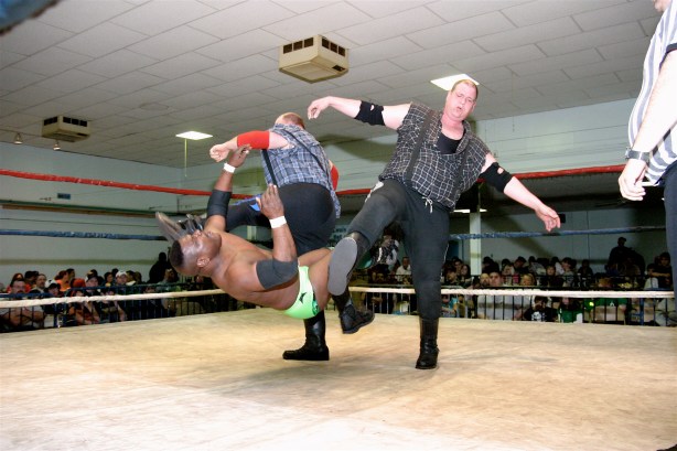  Gary and the Lumberjacks don’t see eye to eye (Photo Credit Mike Van Hoogstraat)