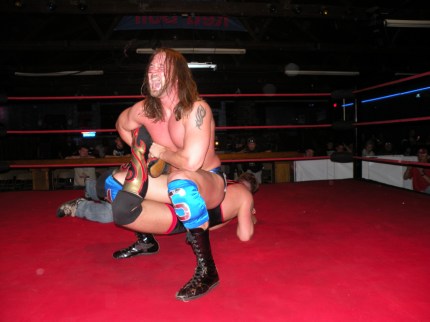 Sterling had Wyatt in a sharpshooter that Wyatt barley got out of. 