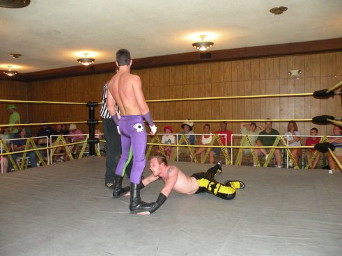 Ryan Slade steps on the Champion showing no respect. (Photo credit Brian “Flair” Kelley)