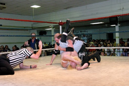 Lumberjack Abe steals a win to start the night. (Photo Credit by Mike Van Hoogstratt) 