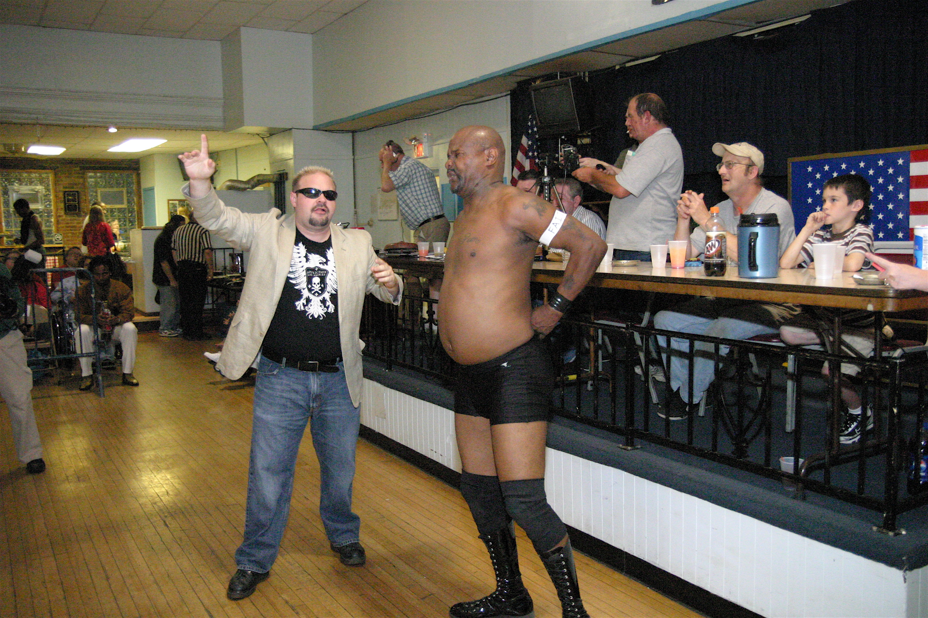 After the big slam, Travis Cook gives Shaft some encouraging words. (Photo Credit by Mike Van Hoogstratt) 