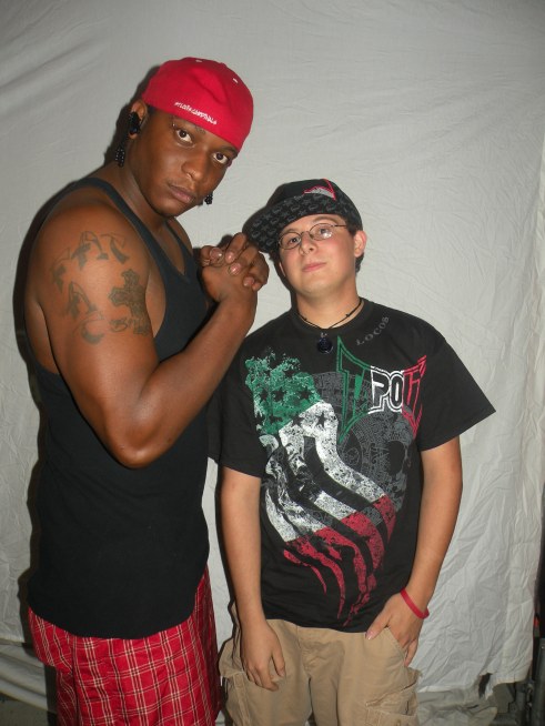  “The Future” Donovan Ruddick with one of his biggest fans Michael Maberry. 