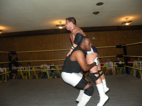 Eric Allen looks to send McEntyre on a ride in the sky.(Photo Credit Brian “Flair” Kelley)