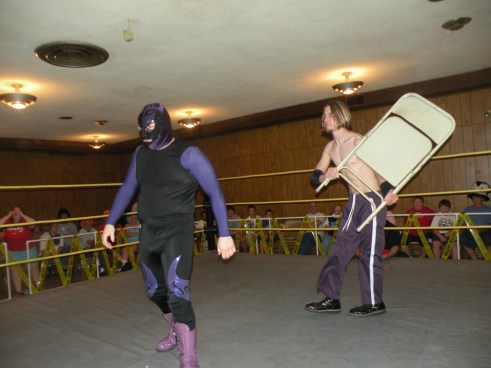 Krotch turns on Gabriel  Brimstone and the MECW Fans in a shocking move!(Photo Credit Brian “Flair” Kelley)