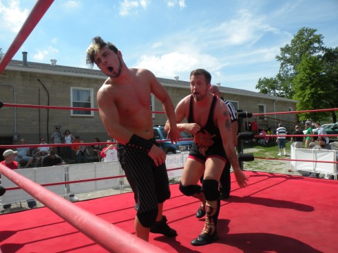 A powerfull blow by Wyatt sends Hollister reeling. (Photo Cretit Brian "Flair" Kelley)