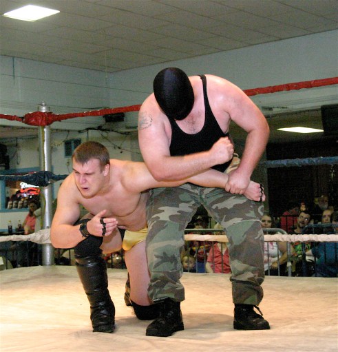 Working non the arm of Vaughn  kept this contest close. (Recap by Michael R Van Hoogstraat)