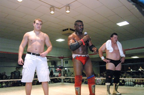 Dave Vaughn, Gary Jackson and Keith Smith unit for the good cause. (Photo by Michael R Van Hoogstraat)