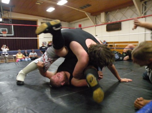 Pierre Abernathy scores the big win in there on going feud. (Photo Credit Brian “Flair” Kelley)