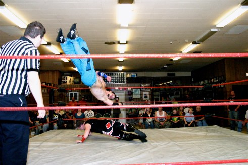  Kari Williams correctly stated that McNeil crashed and burned  with this high risk move. (Photo Credit Michael R Van Hoogstraat)