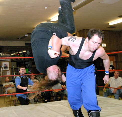 Mr. Late Night does not like what he sees when Ian Strom works over his guy Graves.  (Photo Credit Michael R Van Hoogstraat)